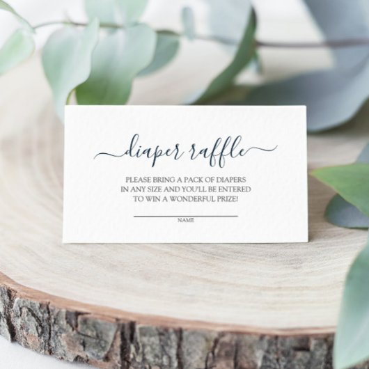 Eenvoudige Baby shower diapluerbehuizing Informatiekaartje
