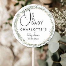 Eenvoudige baby shower met bloemenkrans