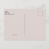 Eenvoudige Baby ShowerFotoroze Uitnodiging Briefkaart (Achterkant)