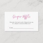 Eenvoudige Baby showers luier Raffle behuizing Informatiekaartje (Voorkant)
