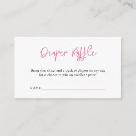 Eenvoudige Baby showers luier Raffle behuizing Informatiekaartje