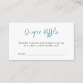 Eenvoudige Baby showers luier Raffle behuizing Informatiekaartje (Voorkant)