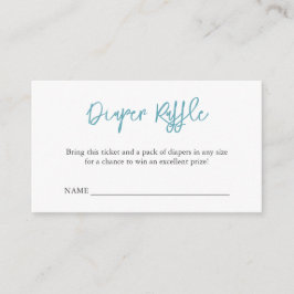 Eenvoudige Baby showers luier Raffle behuizing Informatiekaartje