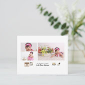 Eenvoudige BABY STATS Fotocollage aankondiging Briefkaart (Staand voorkant)