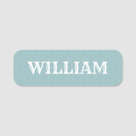 Eenvoudige babyblauwe gepersonaliseerde naam  naamplaatje