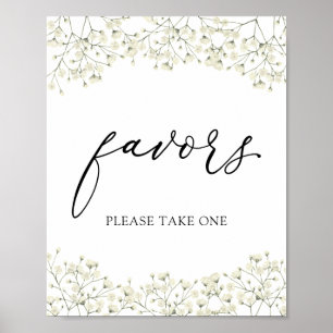 Eenvoudige baby's adem favorieten bord poster