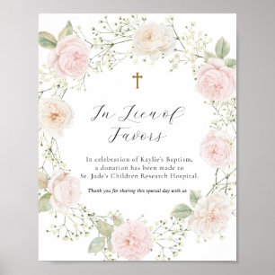 Eenvoudige Baby's Breath en Rozen in plaats van Br Poster