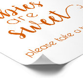 Eenvoudige baby's zijn zoet | Herfst Oranje douche Poster (Hoek)