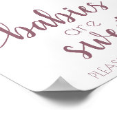 Eenvoudige baby's zijn zoet | Mauve roze douchebor Poster (Hoek)