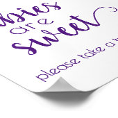 Eenvoudige baby's zijn zoet | Royal Paarse Douche Poster (Hoek)