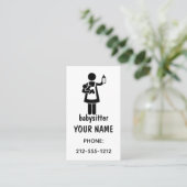 Eenvoudige babysitter Visitekaartjes (Staand voorkant)
