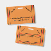 Eenvoudige badge (Front & Back)