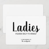 Eenvoudige badkamermand Sign-Ladies Kaart (Voorkant / Achterkant)