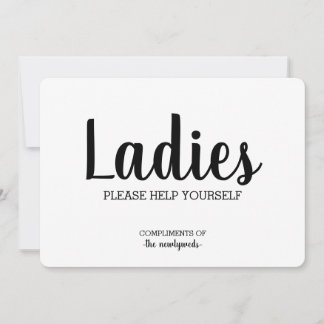 Eenvoudige badkamermand Sign-Ladies Kaart