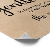 Eenvoudige badkamerplaat voor Faux Kraft Gentlemen Poster (Hoek)