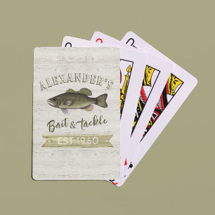 Eenvoudige bait en Tackle Sign Pokerkaarten