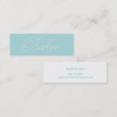 Eenvoudige 'Bakery White Iking Typography' Mini Visitekaartje (Voorkant / Achterkant)