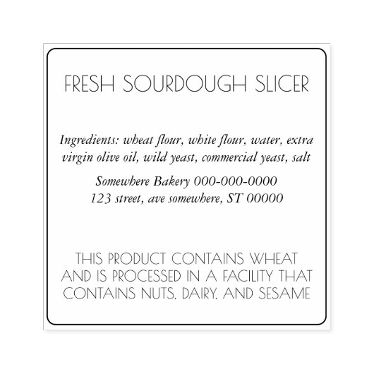 Eenvoudige Baking Rubber Stamp Rubberstempel (Afrduk)
