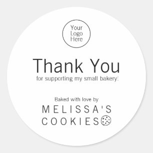 Eenvoudige Bakkerij Merk Kant-en-Klaar Gebakken Me Ronde Sticker