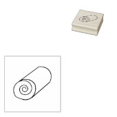 Eenvoudige Bakkerij Roll Art Stamp Rubberstempel (Gestempeld)