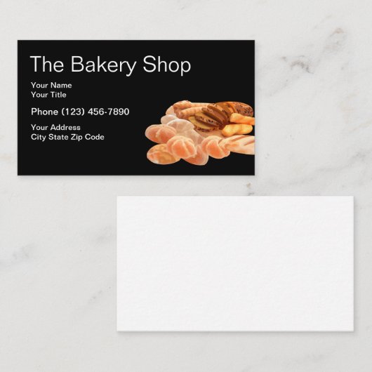 Eenvoudige Bakkerij Visitekaartje (Voorkant / Achterkant)