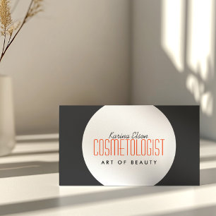  Eenvoudige Bal Cosmetologist Grijze Kaart Visitekaartje