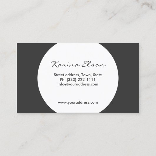  Eenvoudige Bal Interieur Decorator Kaart Visitekaartje (Achterkant)