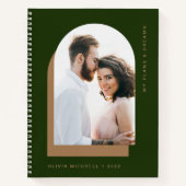 Eenvoudige balk | Modern Forest Green met foto Notitieboek (Voorkant)