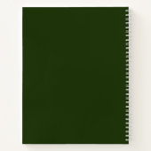 Eenvoudige balk | Modern Forest Green met foto Notitieboek (Achterkant)