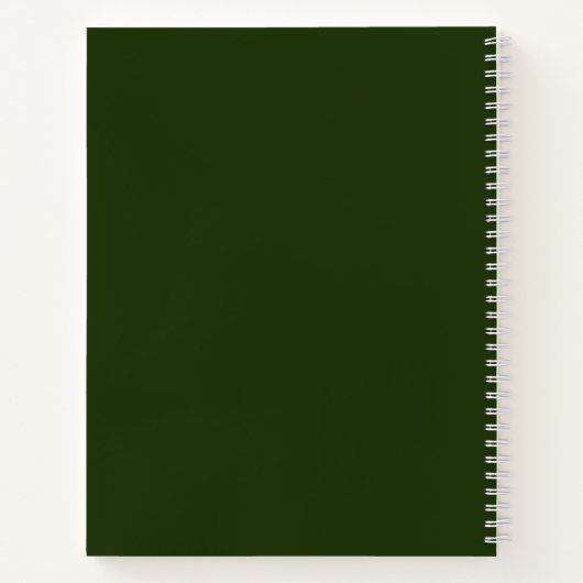 Eenvoudige balk | Modern Forest Green met foto Notitieboek (Achterkant)