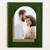 Eenvoudige balk | Modern Forest Green met foto Planner (Voorkant)