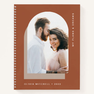 Eenvoudige balk   Modern Terracotta met foto Notitieboek