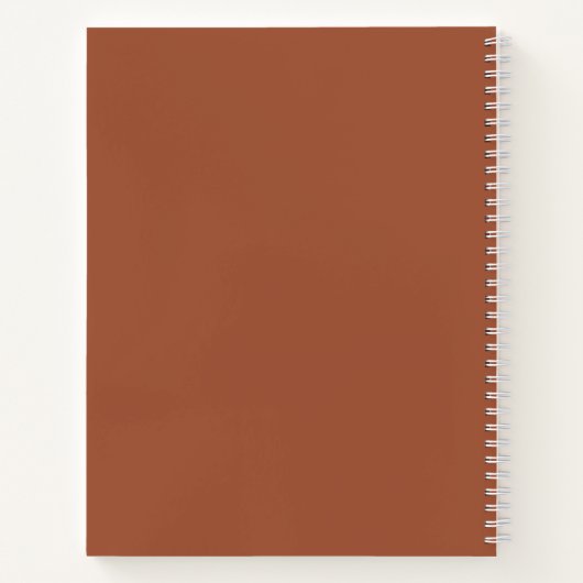 Eenvoudige balk | Modern Terracotta met foto Notitieboek (Achterkant)