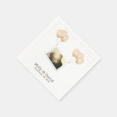 Eenvoudige Ballonfoto Kroonluchter Confetti bruilo Servet (Hoek)