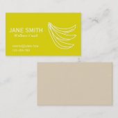 Eenvoudige banaangele wellingsbuis visitekaartje (Voorkant / Achterkant)