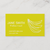 Eenvoudige banaangele wellingsbuis visitekaartje (Voorkant)