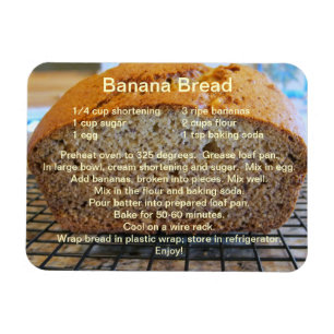 Eenvoudige Banana Brood Recipe op een Magnet Magneet