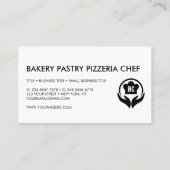 Eenvoudige banketbakker Pizzeria Cook Visitekaartje (Achterkant)