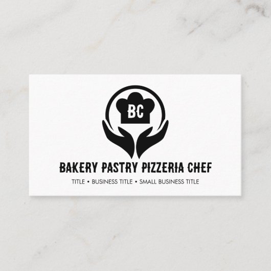 Eenvoudige banketbakker Pizzeria Cook Visitekaartje (Voorkant)