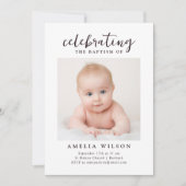 Eenvoudige Baptisemfoto Kaart (Voorkant)