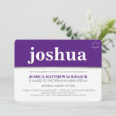 EENVOUDIGE BAR MITZVAH coole moderne naam ster paa Kaart (Staand voorkant)