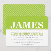 EENVOUDIGE BAR MITZVAH moderne Joodse ster limoeng Kaart (Voorkant / Achterkant)