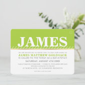 EENVOUDIGE BAR MITZVAH moderne Joodse ster limoeng Kaart (Staand voorkant)