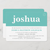 EENVOUDIGE BAR MITZVAH moderne minimale ster mintg Kaart (Voorkant / Achterkant)