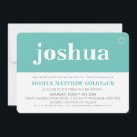 EENVOUDIGE BAR MITZVAH moderne minimale ster mintg Kaart<br><div class="desc">Een trendy, eenvoudig ontwerp voor de BAR MITZVAH UITNODIGINGEN van uw kind. Verbazend uw vrienden en familie met dit kleine nummer ;D Opgesteld als een sjabloon is het eenvoudig voor u om uw eigen details toe te voegen, uw foto toe te voegen of op de aanpassen knop te drukken en...</div>