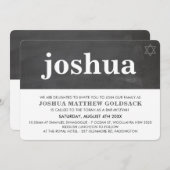 EENVOUDIGE BAR MITZVAH moderne ster van david krij Kaart (Voorkant / Achterkant)