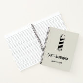 Eenvoudige Barber Pole & Text Sjabloon voor Barber Notitieboek (Binnen)