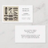 Eenvoudige Barber's gereedschap van de handel Visitekaartje (Voorkant / Achterkant)