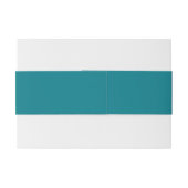 Eenvoudige Basic Classic Blauwgroen Turquoise Wit Uitnodigingen Wikkel (Achterkant Voorbeeld)