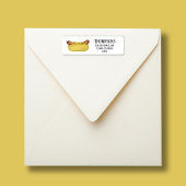 Eenvoudige Basic Hot Dog Stijlvol Etiket